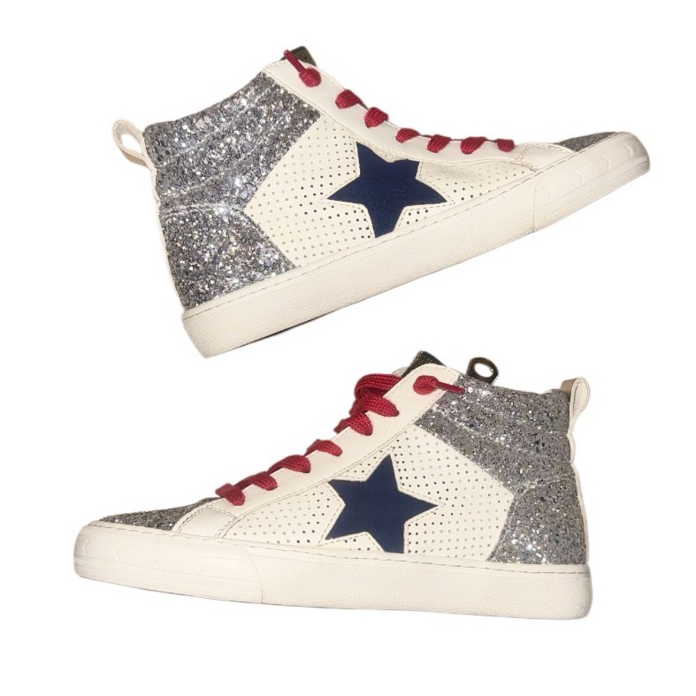 Wrn2X VINTAGE HAVANA Lester sneakers glitter tennis shoes women’s size 7.5 - Picture 6 of 17